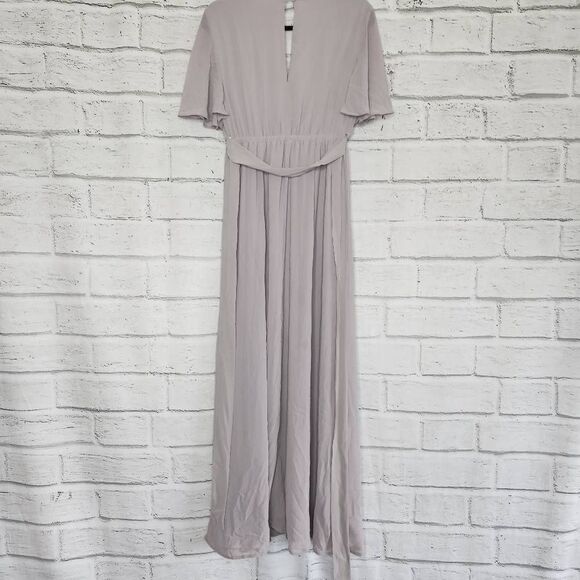 Show Me Your Mumu Emily Empire Maxi Dress Gray Size Small - Picture 6 of 12